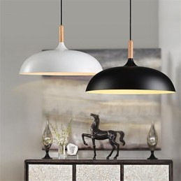 Retro Pendelleuchte Malerei Holz + Metall Cafe Pendelleuchten
