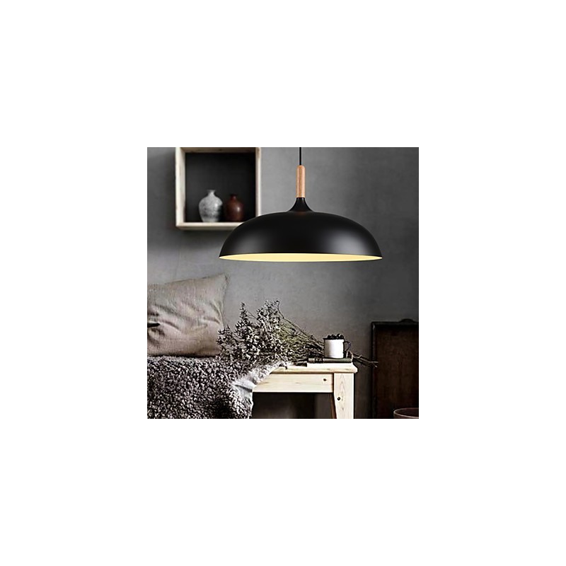 Retro Pendelleuchte Malerei Holz + Metall Cafe Pendelleuchten