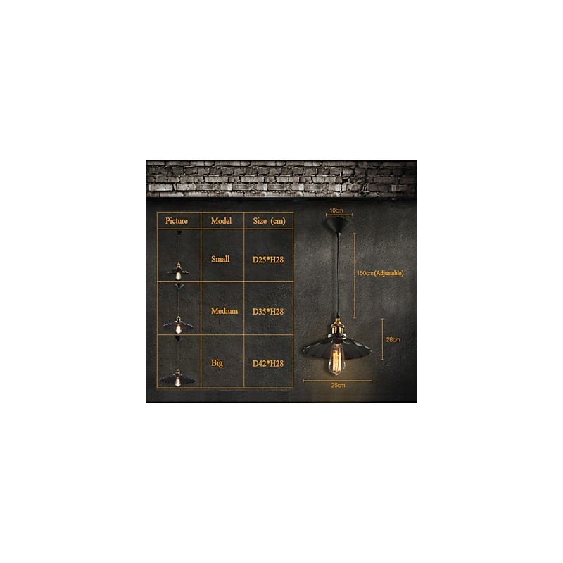 Retro-Klassiker im europäischen Stil Pendelleuchte Metall Art Droplight