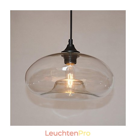 Moderne charakteristische 1-flammige Pendelleuchte mit transparentem Schirm Moderne charakteristische 1-flammige Pendelleuchte mit transparentem Schirm