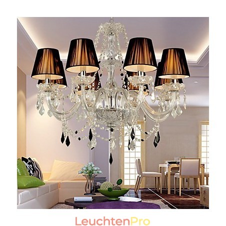 Eleganter Kristall-Kronleuchter mit 8 Lichtern Eleganter Kristall-Kronleuchter mit 8 Lichtern