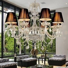 Eleganter Kristall-Kronleuchter mit 8 Lichtern