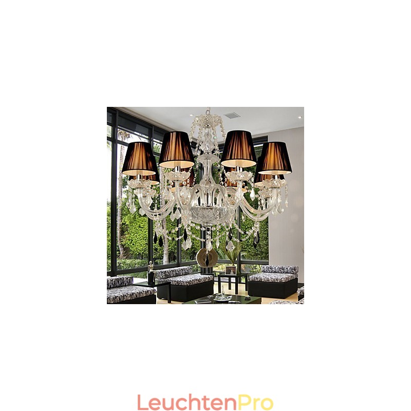 Eleganter Kristall-Kronleuchter mit 8 Lichtern