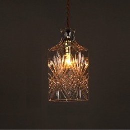 Romantische Flasche Kreative Geschnitzte Kunst Glas Kronleuchter Licht Pendelleuchte