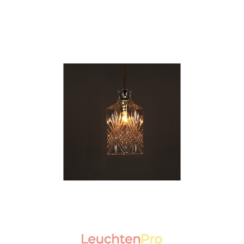 Romantische Flasche Kreative Geschnitzte Kunst Glas Kronleuchter Licht Pendelleuchte