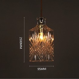 Romantische Flasche Kreative Geschnitzte Kunst Glas Kronleuchter Licht Pendelleuchte