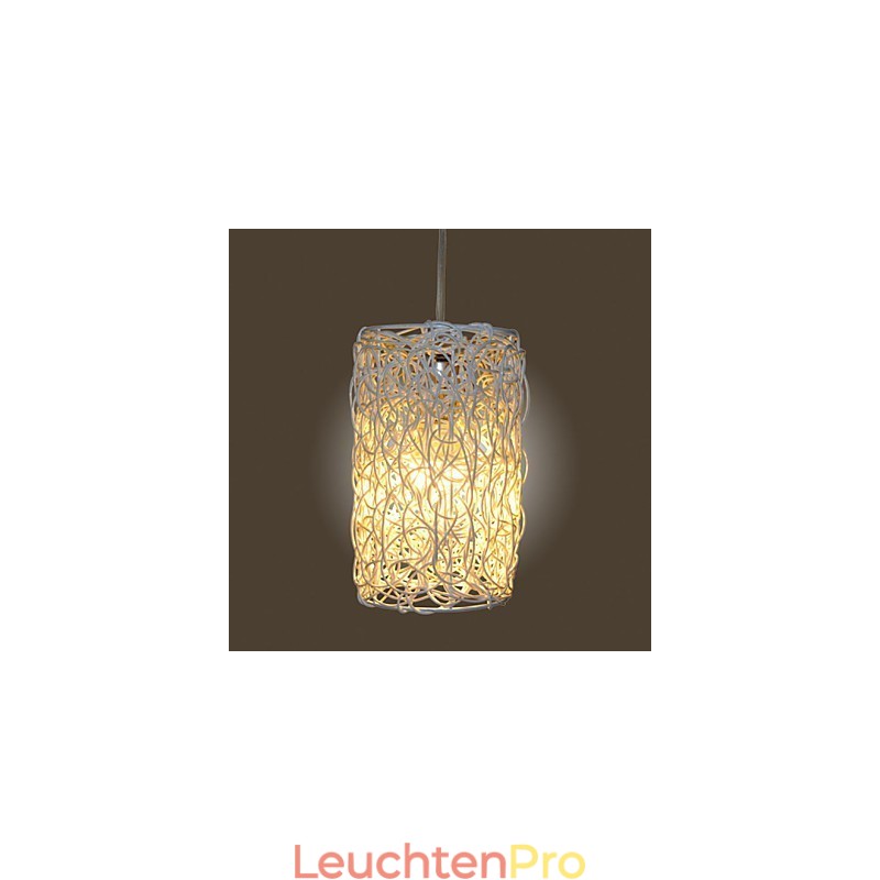 Moderne ländliche Cany Art gewebte Rattan-Einzelkopf-Droplight-Lampe