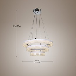 Kristall Pendelleuchte Moderne Lampe Drei Ringe