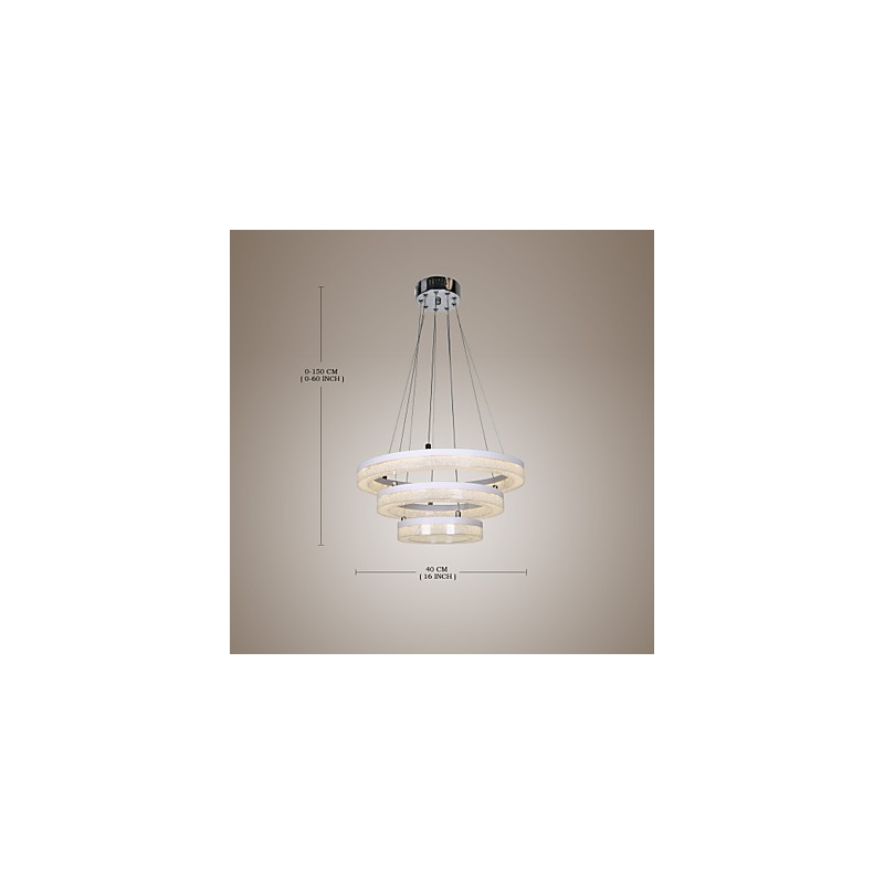 Kristall Pendelleuchte Moderne Lampe Drei Ringe