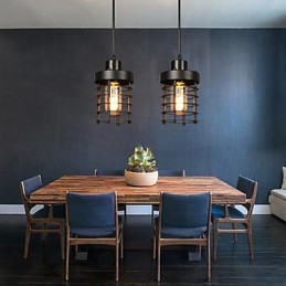 Retro Kreis von Einzelkopflampen und Laternen Charakter Art Kronleuchter Lampe