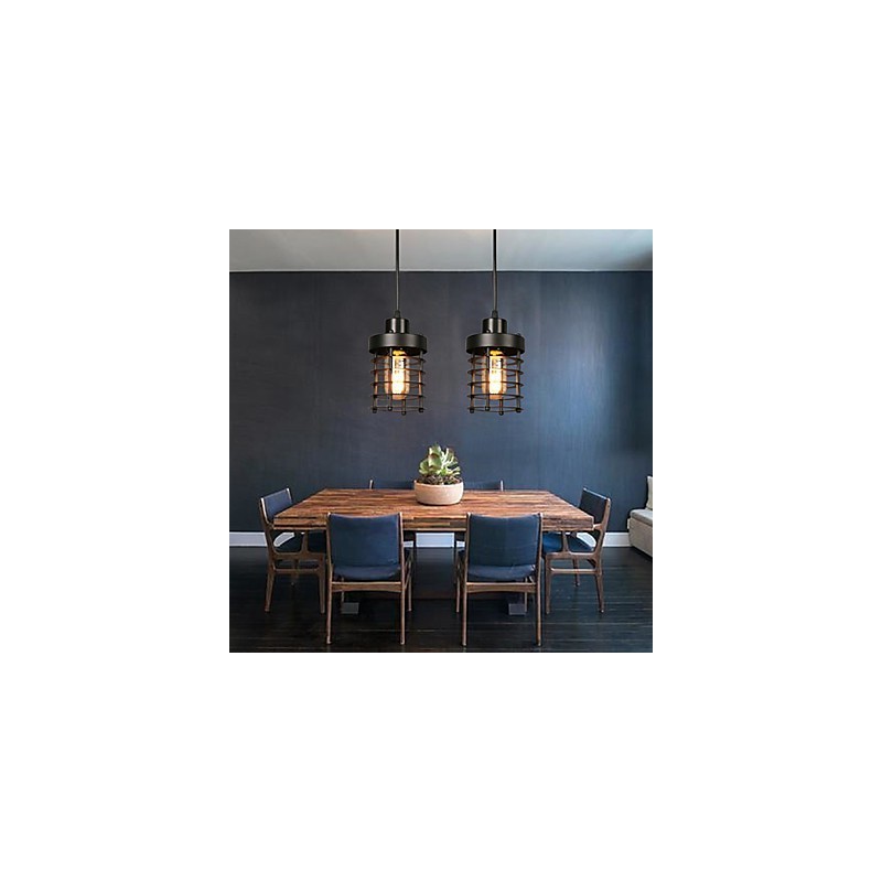 Retro Kreis von Einzelkopflampen und Laternen Charakter Art Kronleuchter Lampe