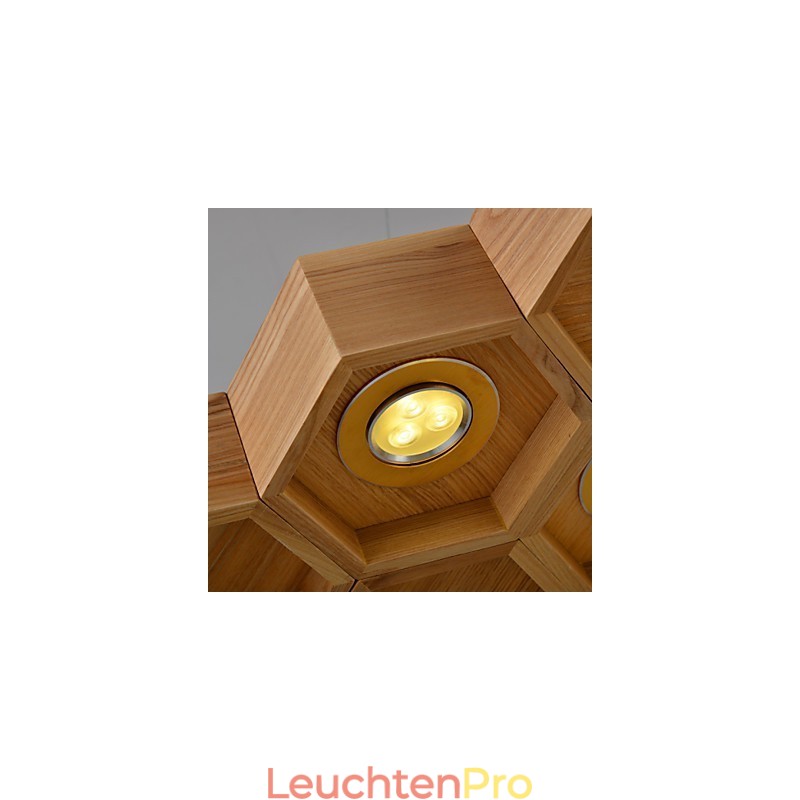 Designer Art Individuality Kronleuchter Einfache Wabenholzlampen