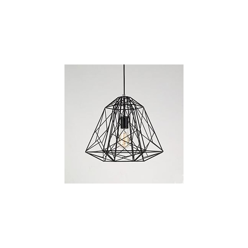 Retro kleine sitzende Schmiedeeisen Diamant Pendelleuchte