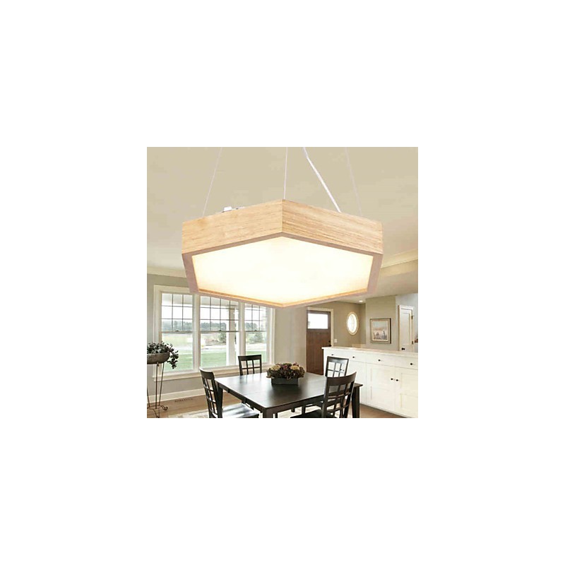 Moderne zeitgenössische Country Mini-Stil andere Holz Bambus Pendelleuchte